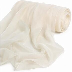 120" Wide (10ft Wide) x 10 Yards - Ivory/Off-White Sheer Voile Chiffon Fabric - Sedona DESIGNZ Perfect for Draping Panels and Masking for Weddings & Events in Kuwait