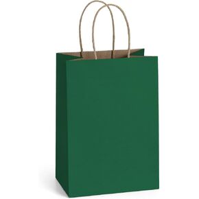 BagDream Kraft Paper Bags 50Pcs 5.25x3.75x8 Inches Small Paper Gift Bags with Handles Bulk Shopping Bags Party Bags Kraft Bags (Black) in Kuwait