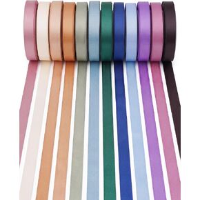 Value Satin Ribbon Pack 30 Color 750 Yard Total, Tomorotec 3/8 inch 25 Yard Each Silk Satin Rolls for Gift Package Wrapping Bows Crafts Gifts Party Wedding in Kuwait
