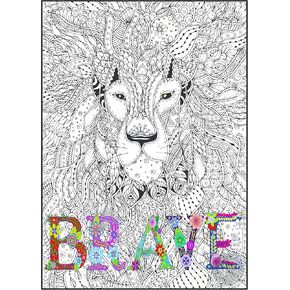 SJPRINTER Inspirational Wall Art, Motivational Giant Coloring Poster Mandala for Kids Adults - Great for Girls, Boys, Arts Crafts, Care Facilities, Schools, Family Time Groups (24" x 48", Love) in Kuwait