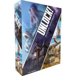 UNLOCK! Mystery Adventures Card Game - Escape Room-Inspired Cooperative Adventure, Fun Family Game for Kids and Adults, Ages 10+, 1-6 Players, 1 Hour Playtime, Made by Space Cowboys in Kuwait