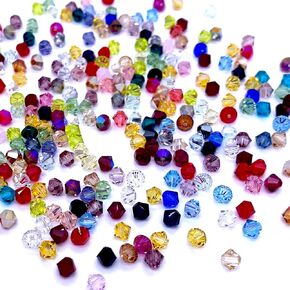 144 pcs 3mm Mix Color Genuine Swarovski crystal 5301 / 5328 XILION Loose Bicone Beads **Mychobos (Crystal-Wholesale)** in Kuwait