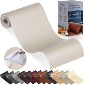 YAFLC Leather Repair Patch for Furniture, 4" x 63" Self Adhesive Leather Repair Kit Vinyl Repair Tape for Car Seat Sofa Jackets Couches Chair Milky White in Kuwait