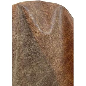 NAT Leathers™ | Acorn Brown Crazy Horse Soft Faux Leather Sheet PU (Peta Approved Vegan) | by The Yard Synthetic Pleather 0.9 mm Thick | 1 Yard (36 x 54 inch) Smooth Upholstery | Acorn, 1 Yard in Kuwait