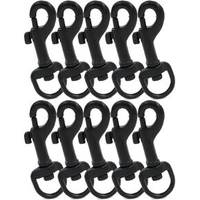 BIKICOCO 1/2'' Swivel Eye Bolt Snaps Trigger Hook Clips for Keys, Key Chains, Tags and Lanyards, Black - Pack of 20 in Kuwait