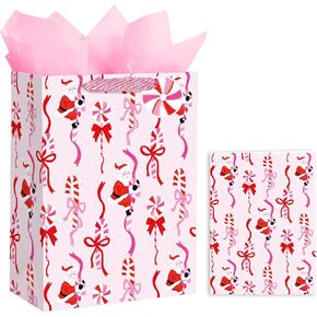 LeZakaa 3 Pack Christmas Gift Bags Assorted Size with Tissue Paper - Nutcracker, Ballerina, Mouse King Design for Boys, Girls, Men, Women in Kuwait
