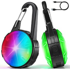 Dog Collar Light, 2 Packs 4 Modes Dog Collar Lights for Nighttime Clip on, High Capacity USB Rechargeable Dog Light, IP68 Waterproof Dog Lights for Night Walking, Climbing, Camping, Cycling, Running in Kuwait