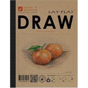 تصميم الأفكار المسطحة للوسائط المتعددة كراسة الرسم. كتاب رسم ورقي قابل للإزالة لأقلام الرصاص والحبر وأقلام التحديد والفحم والدهانات المائية. رائعة للفن والتصميم والتعليم. (100 صفحة (5.4 بوصة × 8.4 بوصة)) in Kuwait