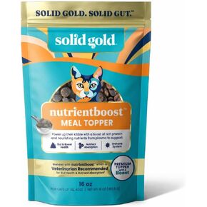 Solid Gold NutrientBoost Meal Topper for Cats - High Protein Crunchy Cat Treats Rich in Vitamins Minerals and Amino Acids - 1 Pound in Kuwait