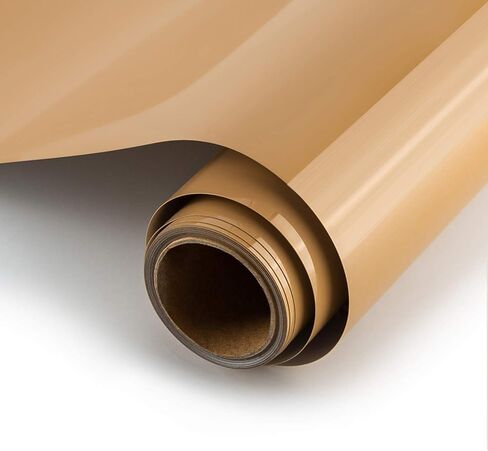 Heat Transfer Vinyl HTV 12"x5' PU Adhesive Iron SHOYISI Iron on Vinyl roll for T-shirt(Cream) in Kuwait