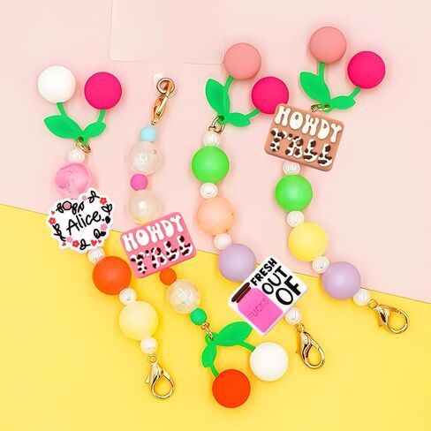 12 PCS Silicone Focal Beads for Pens Characters Funny Words Focal Beads Assorted Shaped Silicone Beads for Keychain Making Silicone Beads Bulk for Jewelry Making Bracelet Necklace Handmade Crafts in Kuwait