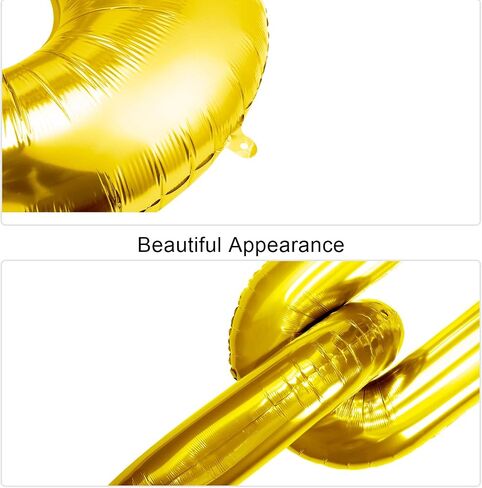 16 inch 24 Pieces Foil Chain Balloons Jumbo Chain Balloons for 80s 90s Hip Hop Retro Theme Birthdays Weddings Graduations Arch Supplies (Gold) in Kuwait