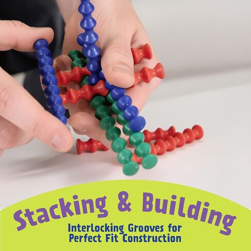 POPULAR PLAYTHINGS Playstix Starter Set Construction Toy Building Blocks 80 Piece Kit in Kuwait