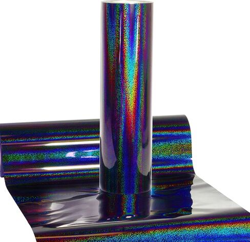 V2 HTV Heat Transfer Vinyl Film Holographic Chrome Flake (Pink, 10" x 5ft) in Kuwait