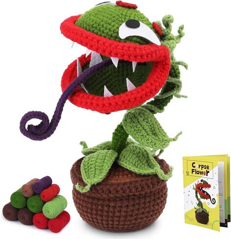 Yizzvb Halloween Crochet Kit for Beginners Complete Crochet Kit for Starter Pumpkin Crochet Starter Kits for Adults with Step-by-Step Video Tutorials Crochet Animal Kits for DIY Craft Supplies in Kuwait