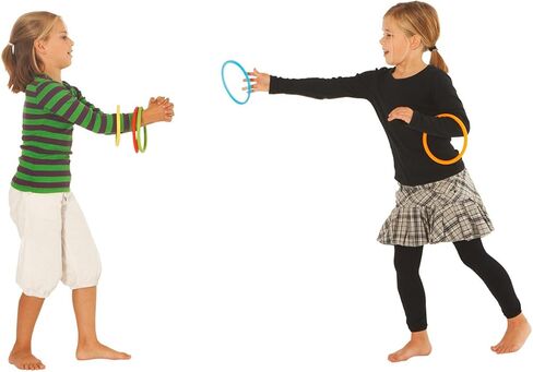 GONGE Activity Rings Multipurpose for Balance, Juggling, Throwing, Rhythmic Exercises and Gymnastics Set of 6 in Different Vibrant Colors in Kuwait