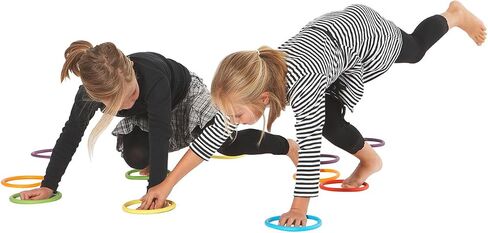 GONGE Activity Rings Multipurpose for Balance, Juggling, Throwing, Rhythmic Exercises and Gymnastics Set of 6 in Different Vibrant Colors in Kuwait