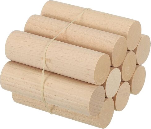 PATIKIL 3/4 x 4 Inch Dowel Rods Wood Sticks, 10 Pcs Unfinished Wooden Dowel Rods Round Dowels Hardwood Sticks for DIY Crafts and Home Decor in Kuwait