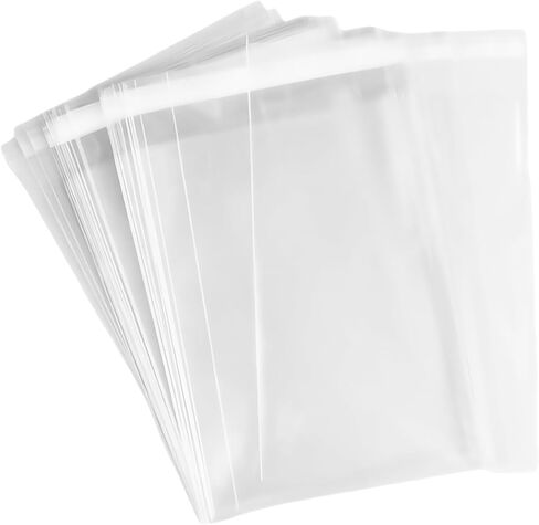 Ericotry 100 Pcs 4 3/4in. X 6 1/2in. Clear Resealable Cello/Cellophane Bags Good for Bakery Candy Chocolate Candle Cookie Poly Bags Jelly Packaging Bags in Kuwait
