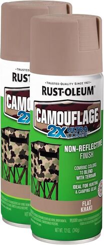 طلاء رش من Rust-Oleum 279176 Camouflage 2X Ultra Cover، 12 أونصة، أخضر عسكري in Kuwait