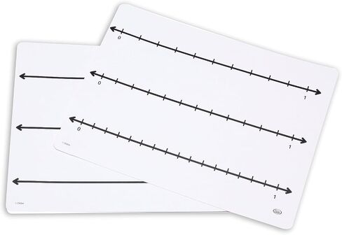 Didax-211769 Write-On/Wipe-Off Fraction Number Line Mats,Multi,11.5 x 12 x .38 inches,White in Kuwait