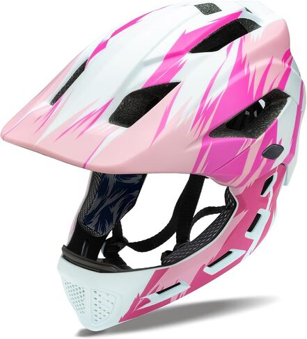 خوذات لكامل الوجه للأطفال، خوذة دراجة للأطفال MTB Mountain BMX خوذة متعددة الرياضات قابلة للفصل من الأطفال الصغار إلى الشباب، معتمدة من CPSC in Kuwait