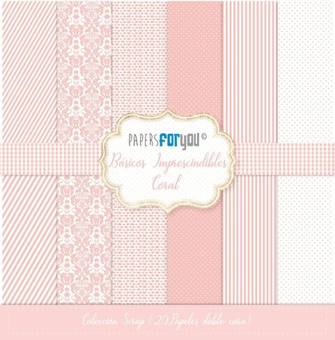 Papers For You - Scrapbooking and Craft Paper Kit | "Baby Blue Essentials" Collection | Includes 20 Double Sided Papers with Different Designs | Size 8" x 8" (20.32 x 20.32 cm) in Kuwait