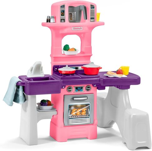 Simplay3 Cooking Kids Dine-in Kitchen Set with 2-Seat Table and 32 pc Kids Kitchen Set in Kuwait