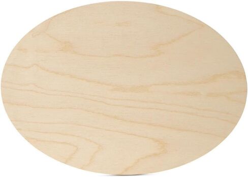 Wooden Oval Cutout 8.5 x 12 Inch, Bag of 3 Unfinished Wood Oval Cutout Shape (1/8 Inch Thick) by Woodpeckers in Kuwait