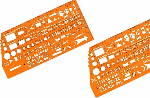 Standard Graph Template Stencil with Military Marking Symbols for NATO Army Drawing and Drafting on Tactical Map #8353 in Kuwait