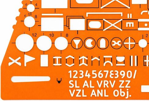 Standard Graph Template Stencil with Military Marking Symbols for NATO Army Drawing and Drafting on Tactical Map #8353 in Kuwait