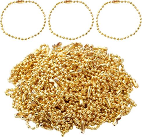 BronaGrand 100pcs 150 mm Long Bead Connector Clasps 2 mm Diameter Ball Bead Chains Keychain Tag Key Rings for Key Chains Necklaces DIY Jewelry Making Projects, Black in Kuwait
