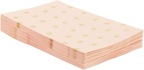 Party Treat Bags - 24-Pack Gift Bags Party Supplies, Paper Favor Bags, Recyclable Goodie Bags for Birthdays, Weddings, Baby Showers, Gold Foil Dots Confetti Design, White, 5.5 x 8.6 x 3 Inches in Kuwait