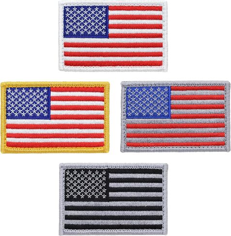 Great 1 Thin Red Line American Flag Patch 4-Pack, Fireman Firefighter, 2x3 inch, Hook and Loop Fastener/Backing, Tactical Accessory for Clothing-Jackets-Hats-Backpacks in Kuwait