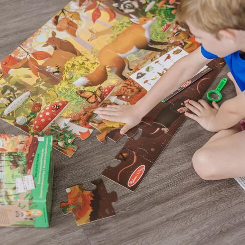 Melissa & Doug Let's Explore Double-Sided Seek & Find Puzzle - Outdoor-Themed Double-Sided Wildlife Puzzle For Kids - FSC-Certified Materials in Kuwait