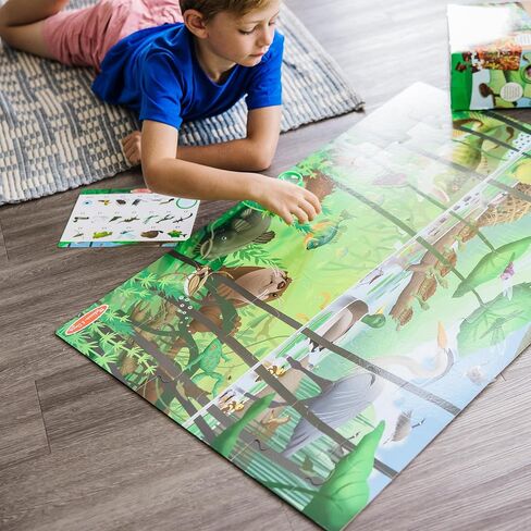 Melissa & Doug Let's Explore Double-Sided Seek & Find Puzzle - Outdoor-Themed Double-Sided Wildlife Puzzle For Kids - FSC-Certified Materials in Kuwait
