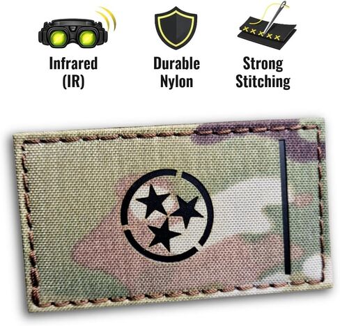 IR Multicam Tennessee State Flag 2x3.5 Infrared OCP IFF Tactical Morale Touch Fastener Patch in Kuwait