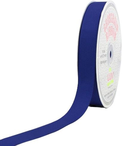 Creative Ideas 7/8-Inch Solid Grosgrain Ribbon, 50-Yard, Royal Blue in Kuwait