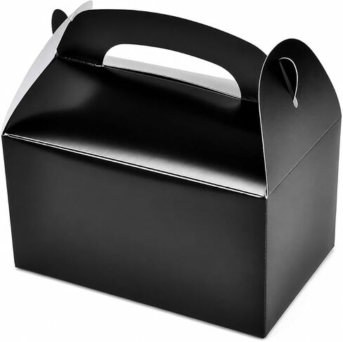 The Dreidel Company Gable Treat Boxes, Party Favors, 6.25" x 3.5" x 3.5" Inch Box, Pack of 25 (Navy Blue) in Kuwait