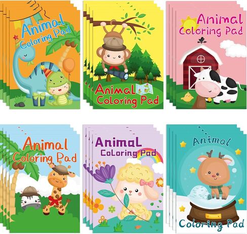 Mini Coloring Books for Kids Party Favors 24PCS 2-4 4-8 Coloring Book Party Favors Classroom Activities for Kids Birthday Classroom School Supplies in Kuwait