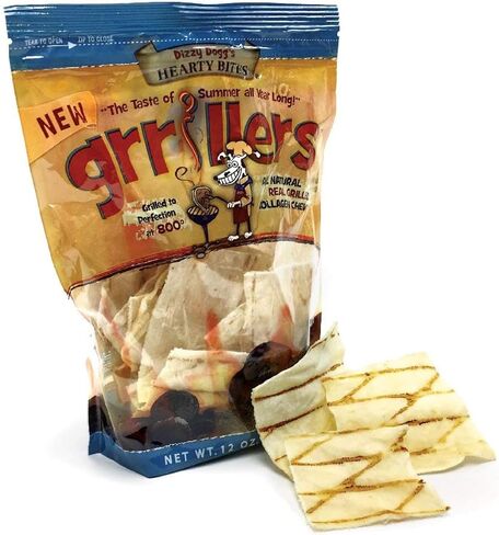 Canine Butcher Shop All-Natural, USA Beef Rawhide Grillers Chips for Dogs, 12 oz bag - Born, Raised and Made in USA Since 1996 in Kuwait