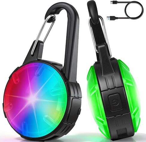 Dog Collar Light, 2 Packs 4 Modes Dog Collar Lights for Nighttime Clip on, High Capacity USB Rechargeable Dog Light, IP68 Waterproof Dog Lights for Night Walking, Climbing, Camping, Cycling, Running in Kuwait