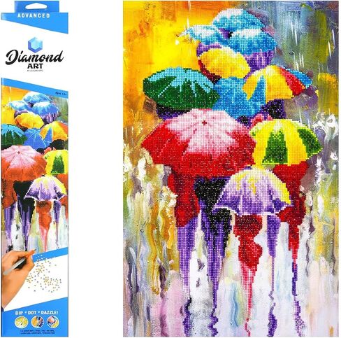 DIAMOND ART BY LEISURE ARTS Diamond Painting Kits for Adults 14"x16" Intermediate Rainy Day, Full Drill, Diamond Art Kits, Dimond Art, Diamond Art for Adults, Diamond Art Kit in Kuwait