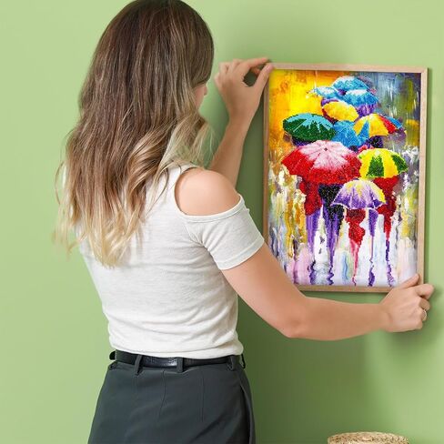 DIAMOND ART BY LEISURE ARTS Diamond Painting Kits for Adults 14"x16" Intermediate Rainy Day, Full Drill, Diamond Art Kits, Dimond Art, Diamond Art for Adults, Diamond Art Kit in Kuwait