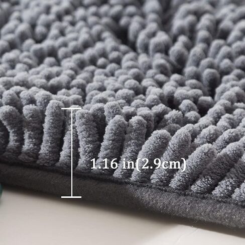 SONORO KATE Rugs, Ultra Absorbent & Non-Slip Memory Foam, Machine Washable, Soft Velvet Bath Mats, Easier to Dry for Bathroom Floor (17"×24", Dark Grey) in Kuwait
