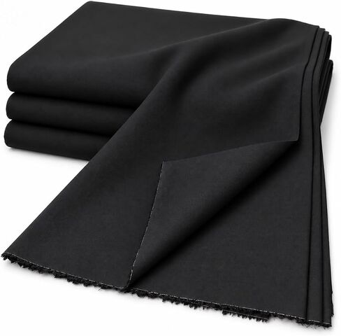 60" Wide Premium 100% Cotton Fabric by The Yard - Black in Kuwait