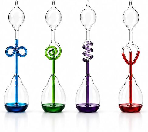 Colorful Office Thinking Hand Boiler, Glass Science Energy Transfer, Children Science Experiment, Love Birds Color Meter Hand Boiler, 4 Pcs (Red&GreenBlue&Purple) by C&H Solutions® in Kuwait