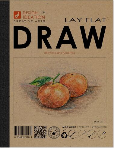 تصميم الأفكار المسطحة للوسائط المتعددة كراسة الرسم. كتاب رسم ورقي قابل للإزالة لأقلام الرصاص والحبر وأقلام التحديد والفحم والدهانات المائية. رائعة للفن والتصميم والتعليم. (100 صفحة (5.4 بوصة × 8.4 بوصة)) in Kuwait