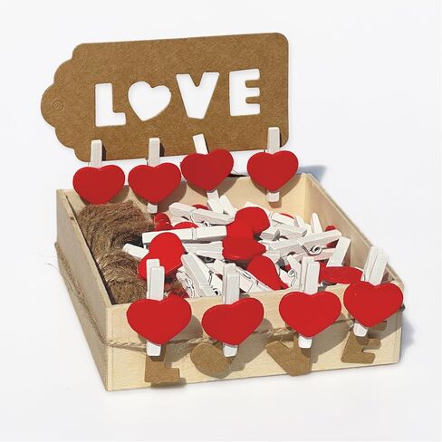 LWR CRAFTS 100 Hang Tags Scalloped Top Rectangle Love with Jute Twines 100ft (3 3/4" x 1 3/4", Kraft) in Kuwait