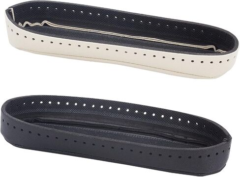 PH PandaHall 1pc 3D Knitting Crochet Bag Shaper Pad, 12.6 x 4.7" Boat Shape PU Leather Bag Bottom Black Bags Insert Cushion Base with 2.5mm Holes for Pet Shopping Weaving Tote Bag Women Bag in Kuwait